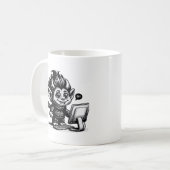 Whimsigoth Cyborg Internet Trollヴィンテージアートデザイン コーヒーマグカップ (正面左)