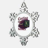 Whimsigoth Fantasy – Mystical Forests, Moons & Mag スノーフレークピューターオーナメント (右)