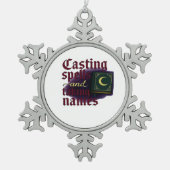 Whimsigoth Fantasy – Mystical Forests, Moons & Mag スノーフレークピューターオーナメント (正面)