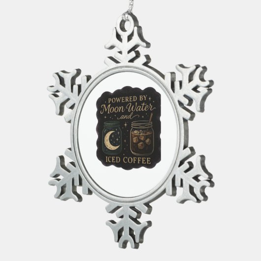 Whimsigoth Fantasy – Mystical Forests, Moons & Mag スノーフレークピューターオーナメント (右)