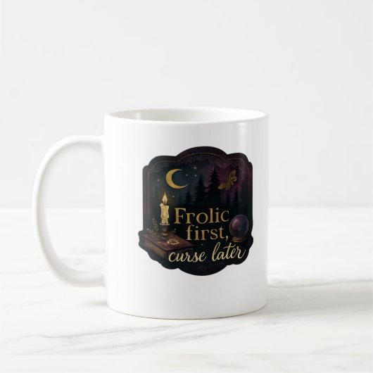 Whimsigoth Fantasy Mystical Forests, Moons & Magic コーヒーマグカップ (左)