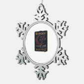 Whimsigoth Fantasy Mystical Forests, Moons & Magic スノーフレークピューターオーナメント (右)