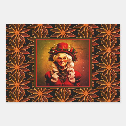 WHIMSIGOTH HOLIDAYラッピング紙3シートセット ラッピングペーパーシート (正面)