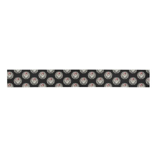 WHIMSIGOTH HOLIDAY RIBBON in BLACK グログランリボン (正面)