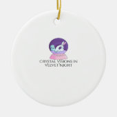 Whimsigoth Ink – 神秘的な森、ムーンズ&魔法R セラミックオーナメント (正面)