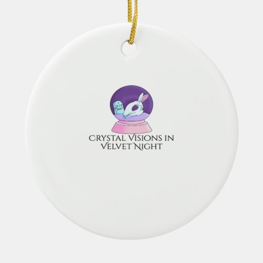 Whimsigoth Ink – 神秘的な森、ムーンズ&魔法R セラミックオーナメント (正面)