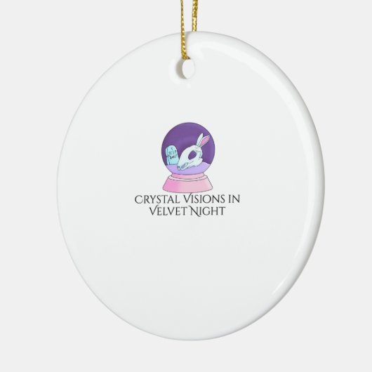 Whimsigoth Ink – 神秘的な森、ムーンズ&魔法R セラミックオーナメント (左)