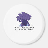 Whimsigoth Ink – 神秘的な森、月と魔法A マグネット (正面)