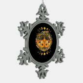 Whimsigoth Moth Classic スノーフレークピューターオーナメント (左)