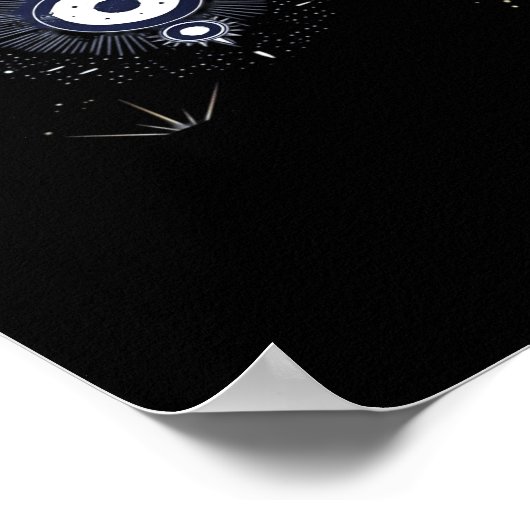 Whimsigoth Night Sky Sun Moon Witchy Classic Vinta ポスター (角)