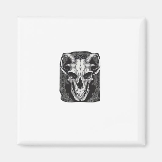 Whimsigoth Skull Gothic  Aesthetic Design Classic マグネット (正面)