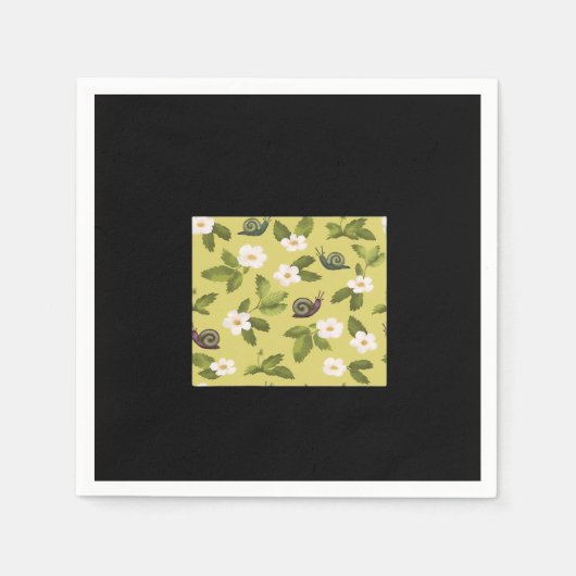 Whimsigoth Snail Classic スタンダードカクテルナプキン (正面)