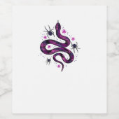 Whimsigoth Snake Flowers Classic ワインラベル (シングルラベル)