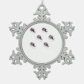 Whimsigoth Sun Moon Witchy スノーフレークピューターオーナメント (正面)