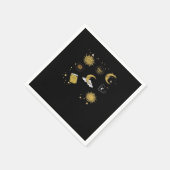 Whimsigoth Sun Moon Witchy Classic スタンダードカクテルナプキン (角)