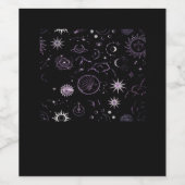 Whimsigoth Sun Moon Witchy Classic ワインラベル (シングルラベル)