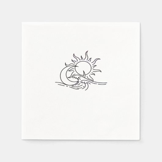 Whimsigoth Sun Sea Witchy スタンダードカクテルナプキン (正面)