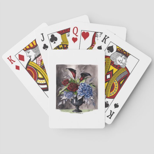 Whimsigothic – ゴシック様式のフローラ花瓶の審美的クラス トランプ (裏面)