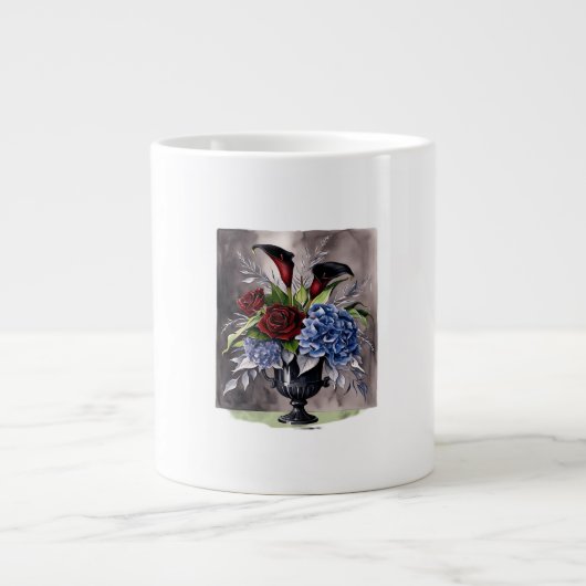 Whimsigothic – Gothic Floral Vase Aesthetic Classi ジャンボコーヒーマグカップ (正面)
