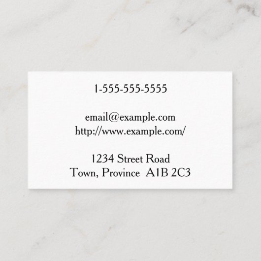 Whimsyとプレーン整形外科の外科医の名刺 名刺 (裏面)