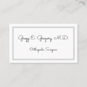 Whimsyとプレーン整形外科の外科医の名刺 名刺 (正面)