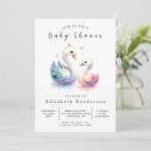 Whimsyオンライン白鳥の赤ちゃんシャワー 招待状 (スタンド正面)