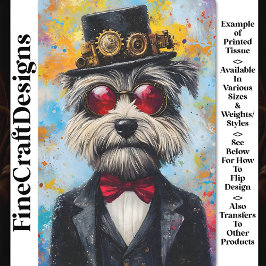 Whimsyカラフル SteampunkドッグZ3デコペ 薄葉紙