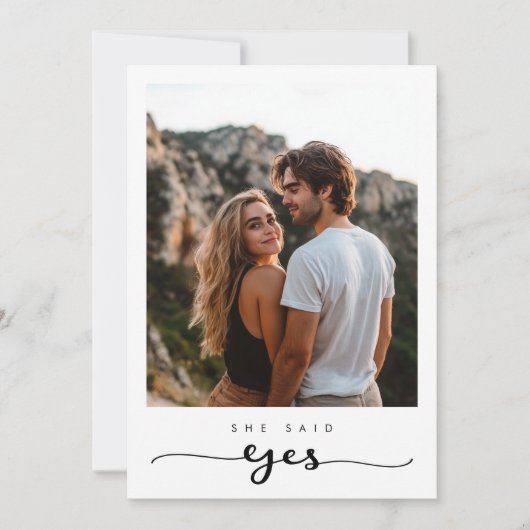 Whimsyスクリプト2写真彼女は言ったYes婚約 招待状 (正面)