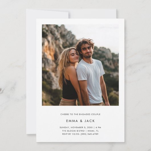 Whimsyスクリプト2写真彼女は言ったYes婚約 招待状 (裏面)