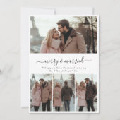 Whimsyスクリプト4写真とメリークリスマ結婚したス シーズンカード (正面)