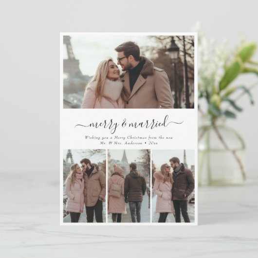 Whimsyスクリプト4写真とメリークリスマ結婚したス シーズンカード (スタンド正面)