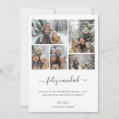 WhimsyスクリプトFeliz Navidad 5写真クリスマス シーズンカード (正面)