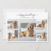 WhimsyスクリプトHappy Howlidays Dog 5フォトコラージュ シーズンカード (正面)