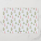 Whimsyハッピーホリデーモダンフルフォト 箔シーズンカード (裏面)