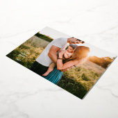 Whimsyハッピーホリデーモダンフルフォト 箔シーズンカード (回転した状態)