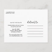 Whimsyフォトセーブ・ザ・デート案内 案内ポストカード (裏面)