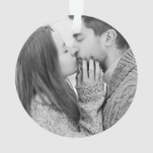Whimsyフローラヴィンテージバナーカスタム結婚式写真 オーナメント (裏面)
