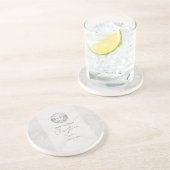 Whimsyモダン Dolphin Wedding Save the Date コースター (側面)