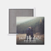 Whimsy写真Save the Date Square Announcement マグネット (正面/裏面)