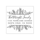 Whimsy手描きフレーム差出人住所 ラバースタンプ (インプリント)