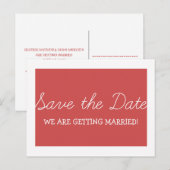 Whimsy日付はがき、赤を保存 案内ポストカード (正面/裏面)