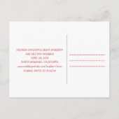 Whimsy日付はがき、赤を保存 案内ポストカード (裏面)