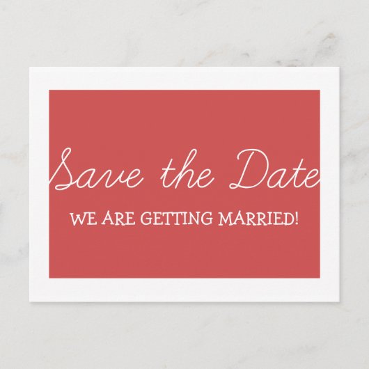 Whimsy日付はがき、赤を保存 案内ポストカード (正面)