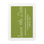 Whimsy日付磁石を保存するオリーブグリーン マグネット (縦)