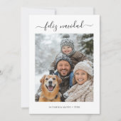 Whimsy書道クリスマスフェリーズNavidad写真 シーズンカード (正面)