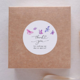 whimsy バタフライ ブライダル シャワー フェイバー ラウンドシール