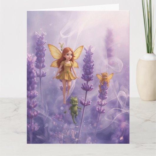 Whimsy Among the Purple Blooms カード (正面)