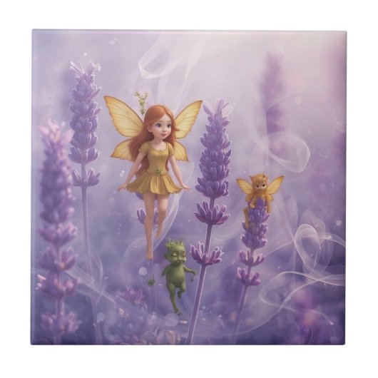 Whimsy Among the Purple Blooms タイル (正面)