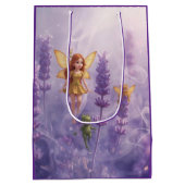 Whimsy Among the Purple Blooms ミディアムペーパーバッグ (裏面)