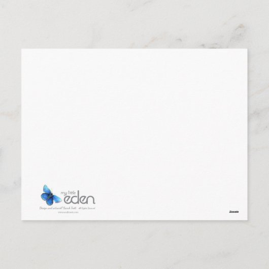 Whimsy art kangarooジャンプのクリスマスポストカード シーズンポストカード (裏面)